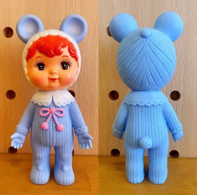 AUTHENTIC Kawaii Charmy chan Kodoma Toy Retro Sofubi Figure Blue and White