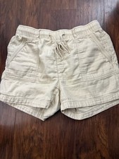 Old Navy Women's Beige Pull-On Elastic Waist Drawstring Shorts Medium