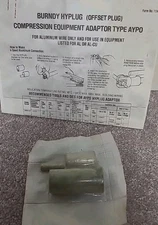 Burndy AYPO2/0 HYPLUG  Alunimum Compression Offset Adapters for # 2/0 Wire NIP