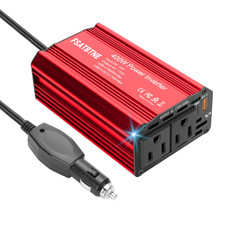 400W Power Inverter Fsatbtne Dc 12V To 110V Ac Car Plug Adapter Outlet