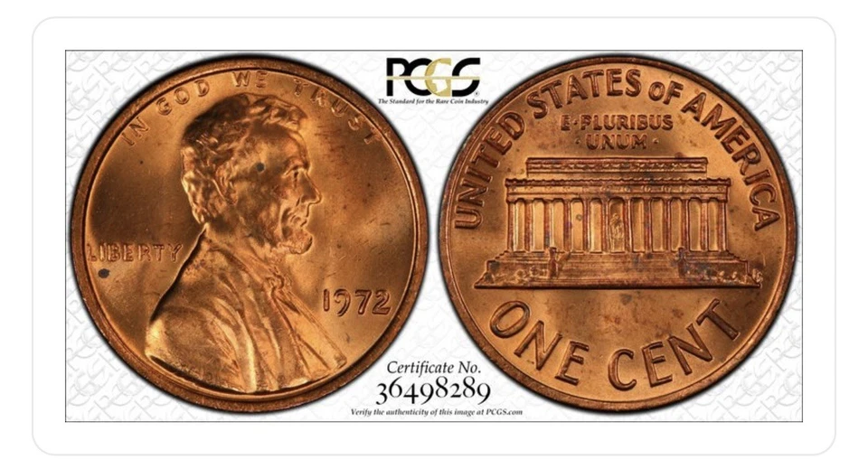 1972 PCGS MS64RD DDO FS-103 (033.53) - Image 2 of 2