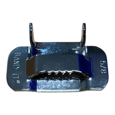 BAND-IT C25599 201 Stainless Steel Ear-Lokt Buckle, 5/8'' Width, (100 per Box)