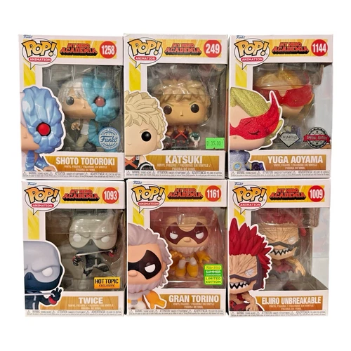My Hero Academia Funko Pop Lot Of 6 Special Ed Hot Topic 2022 Summer Convention