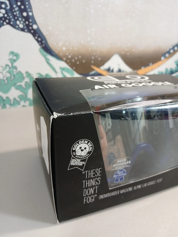 AirBlaster X Pabst 蓝色丝带空气护目镜滑雪护目镜“啤酒护目镜”... — 第 2/4 张图片