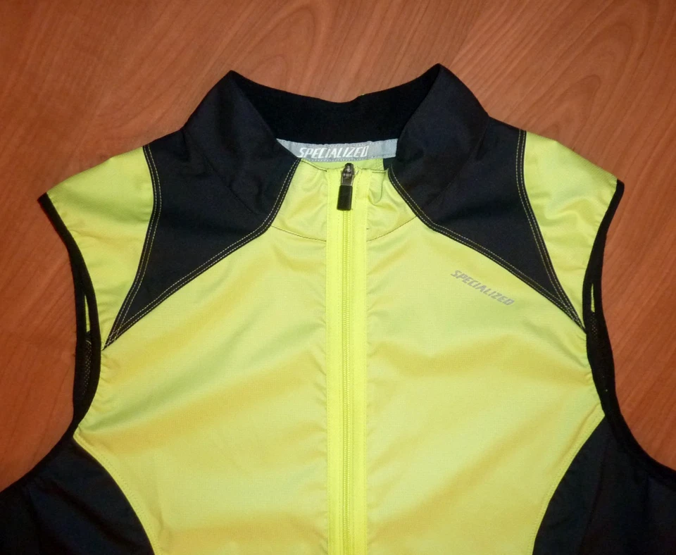 Nuevo sin etiquetas Nuevo Chaleco de Viento Especializado para Mujer Talla L Grande Amarillo Negro Malla Espalda Foto 3 de 4