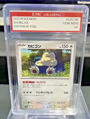 SNORLAX 2023 JAPANESE FOIL #145/190 Pokemon Card GRADED 10 TCG