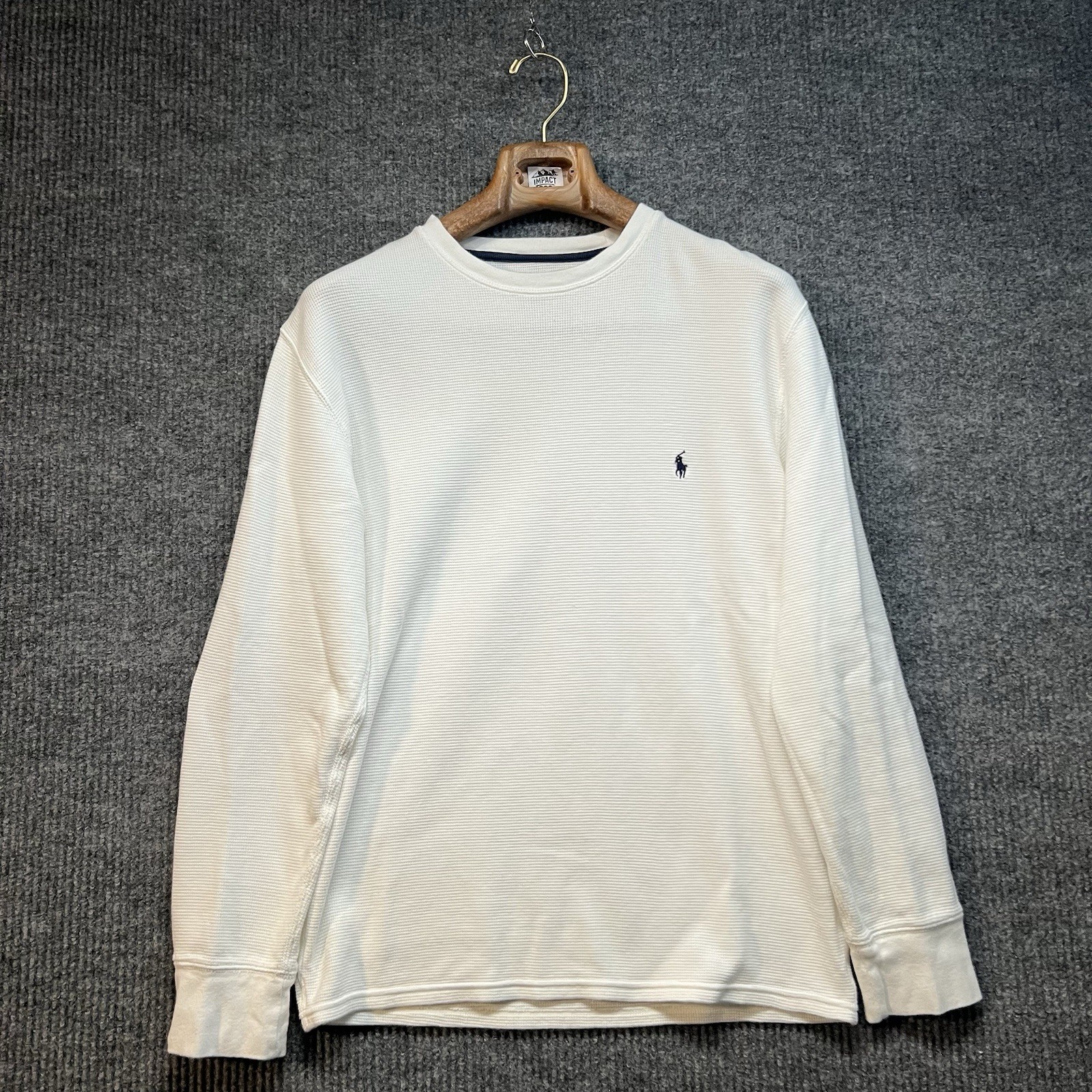 Polo Ralph Lauren Waffle Thermal Long Sleeve Shirt Men’s Size Large White