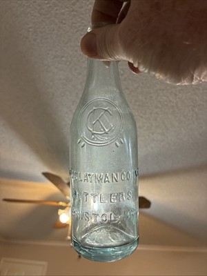 Straight Sided K C Soda Bottle: The J.C. Clayman Co Inc Bottlers Bristol, VA.