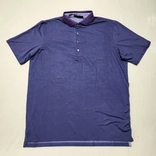 Greyson Shirt Men Size Large Polo Purple Golf Performance Wolf Logo Short Sleeve