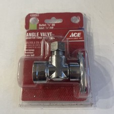 Ace 4309563, Arrêt quart de tour de soupape d'angle, sortie 3/8" entrée OD 1/2" FIP