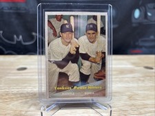 1957 Topps Yankees Power Hitters Berra / Mantle Nice! *BENCHWARMERCARDS*