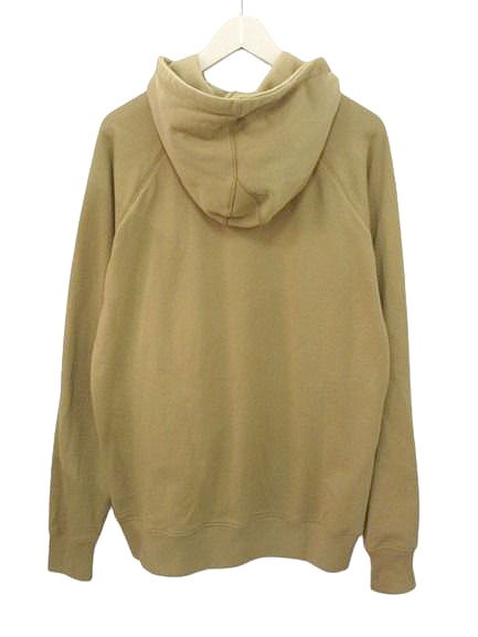 Stussy Logo Print Hoodie Zip Up Parka Men's Beige Long Sleeve Top thumbnail 2