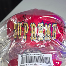 Supreme Red Adjustable Baseball Cap One Size ...