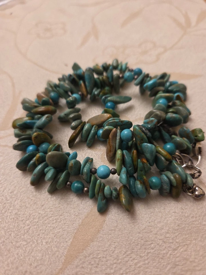 Jay King DTR Turquoise Tab Necklace  925 Sterling Silver Southwestern Style - Image 4 of 4