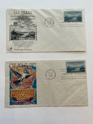 1948 3c US - Canada Friendship Postage Stamp #961 First Day Covers (2)