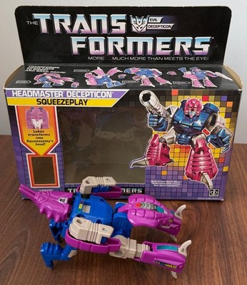 Transformers G1 Vintage Squeezeplay with Box Headmaster Decepticon