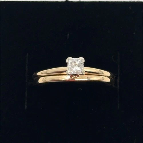 Lady's Diamond Wedding Set .30 CT. 14K Yellow Gold 3.1g Size:10.5 (MI1066894)