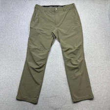 Orvis Tech Performance Pants Mens 36x30 Green Stretch Hiking Travel Outdoor
