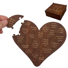 20 Reasons Why I Love You Gift Box,Romantic Heart Wooden Puzzle for Him, Her ...