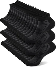 14 Pairs Mens/Womens Ankle Socks Breathable Casual Low Cut Short 13-16 Black