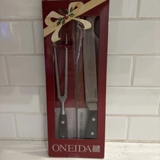 Oneida Kitchen Precision Series 2pc carving set 8”carving knife & 6”carving fork