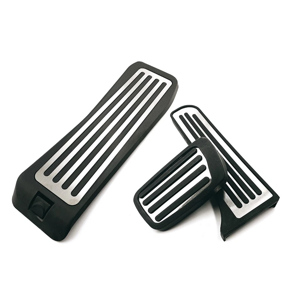 Cubierta de pedales de gasolina de freno de reposapiés de coche de acero inoxidable LHD para Chevrolet Camaro Foto 4 de 4