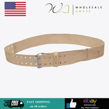 McGuire-Nicholas 960 2-Inch Roller Buckle Belt in Tan Saddle Leather