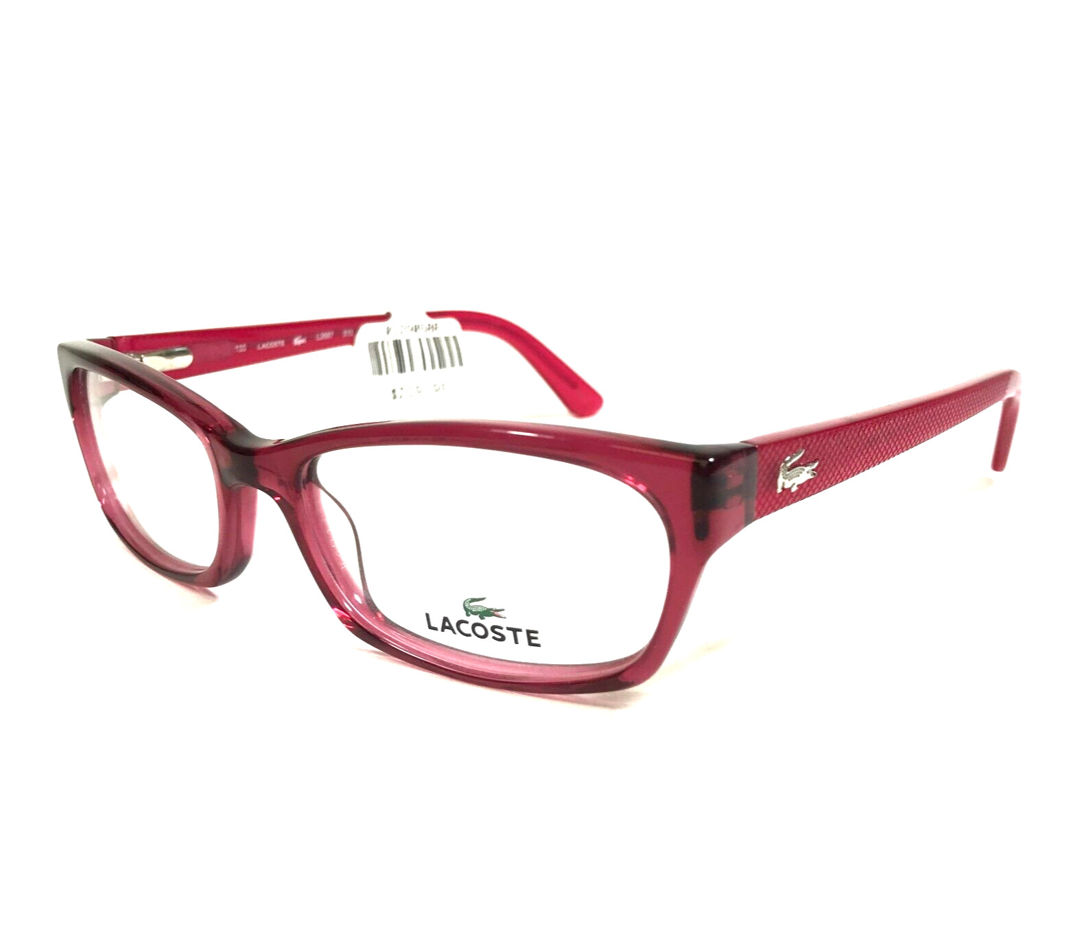 Lacoste Eyeglasses Frames L2687 513 Clear Pink Cat Eye Gold Logos 52-16-135 thumbnail 5