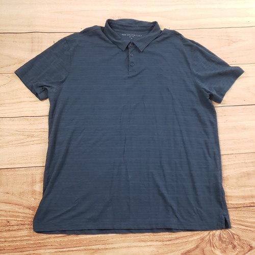John Varvatos Poloshirt Herren Extra Large Blau Outdoor Rugby Baumwolle Erwachsene XL