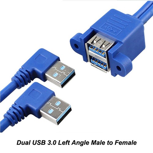 Dual USB3.0 High Speed Extension Cable Lead A Male to Female Extention With Base - Picture 11 of 12