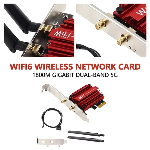 WiFi 6E Intel AX210 AXE5400 PCIe WiFi Card Tri Band Wireless Adapter fit Desktop