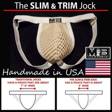 Slim Pouch Jockstrap, Soft Waffle Fabric, Handmade Jock "Slim  Trim ", Made USA
