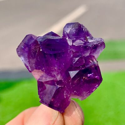 13G Natural amethyst quartz crystal point rough sample spiritual energy repair-