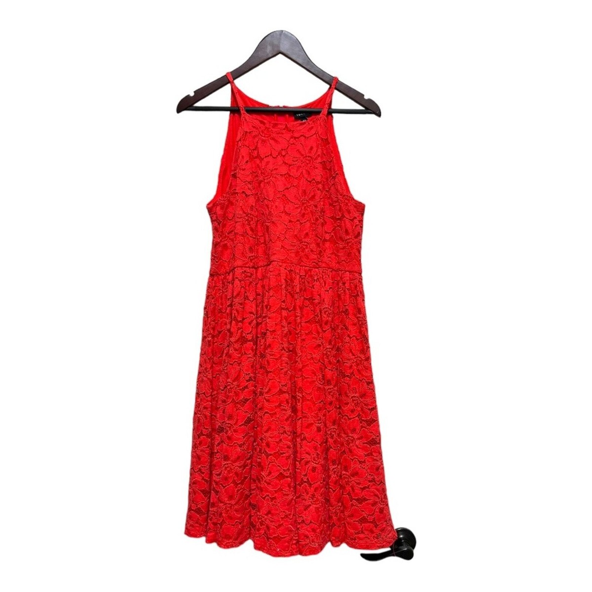 Torrid Tomato Red Racerback Summer Lace A-line Knee-Length Swing Dress OX |  eBay