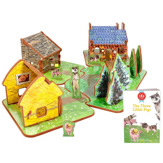 three little pigs playset
