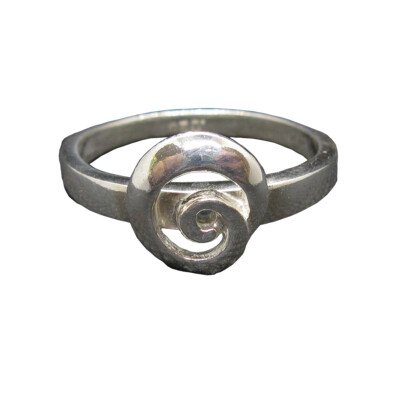 Sterling Silber Ring kleine Spirale echt massiv gepunzt 925 Kaiserin R002015
