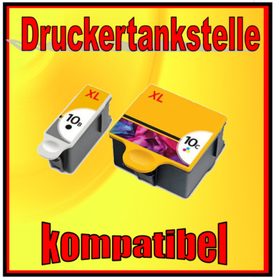 2 Patronen für Kodak 10 ESP 5230 5250 9250 Office 6150 Advent A 10 AW 10 AWP 10