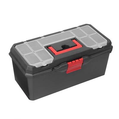 HARDYS 16" Heavy Duty Plastic Tool Box Organiser Toolbox Compartment Tray Nail Storage