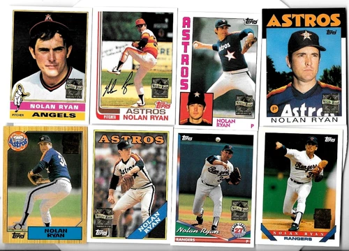 NOLAN RYAN 1998 TOPPS REPRINTS LOT: 11 MINT ALL DIFFERENT CARDS BV$55.00!!!!!!!!