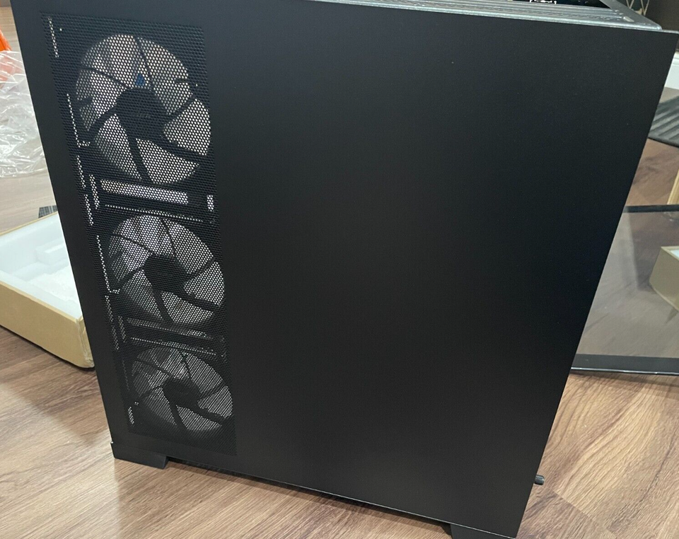 Black Mid Tower Gaming Computer Case 4X Fan Pre-Installed SIZE:9 x 18 x ...
