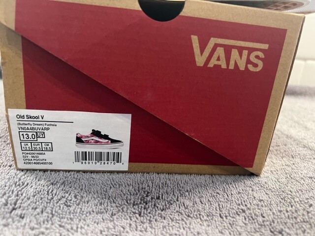 Vans Old Skool Butterfly Dream Hook & Loop Slip on Sneakers Shoes