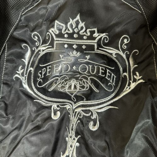 icon Women’s Motorcycle Jacket XL Black Textile Embroidered Speed Queen Armored - Bild 3 von 5
