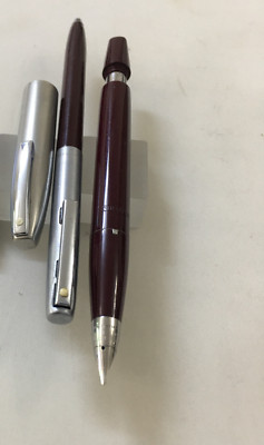 Sheaffer Imperial Gordovan Brown Touch down set FP+BP Steel Fine mint USA