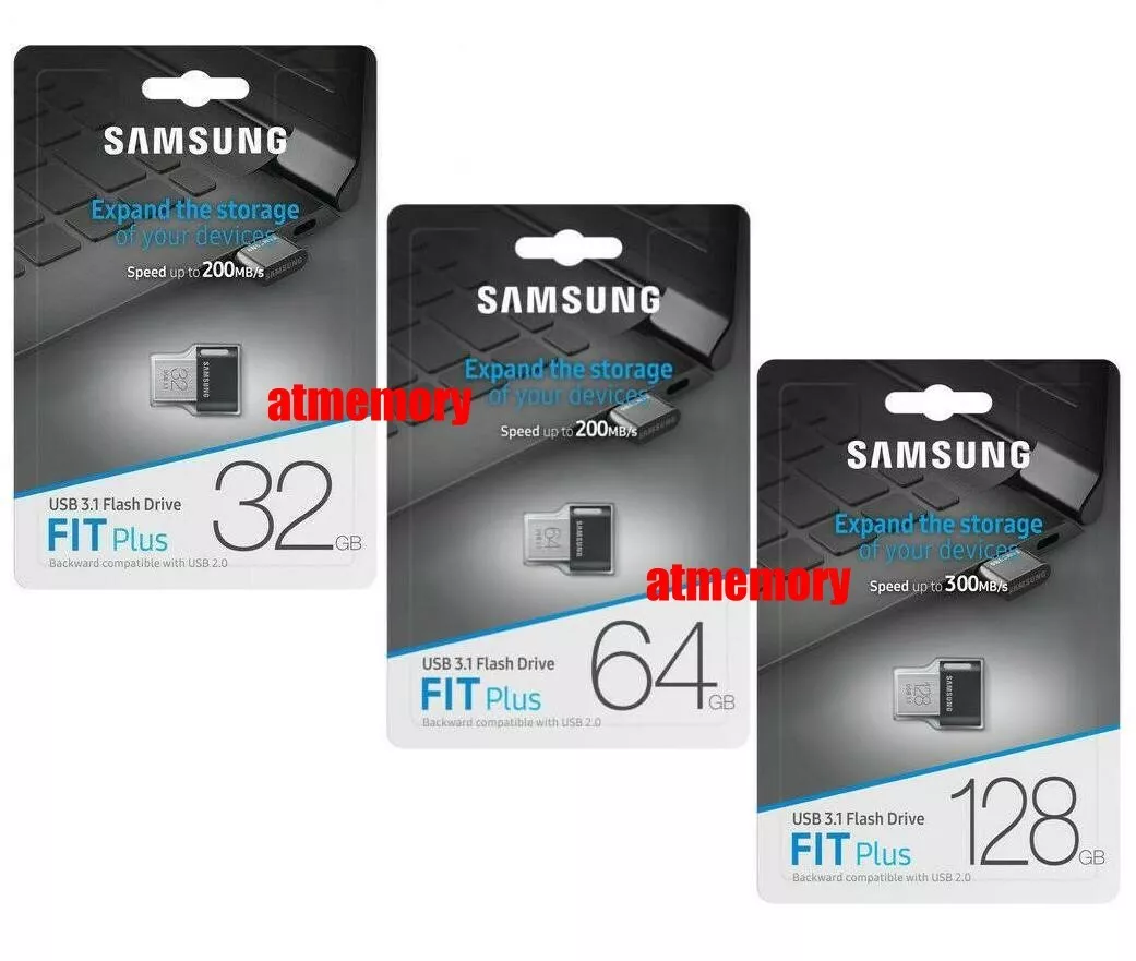 galning at donere Vælge Samsung Fit Plus 32GB 64GB 128GB 256GB USB Flash Drive USB3.1 Up to 300MB/s  AB | eBay