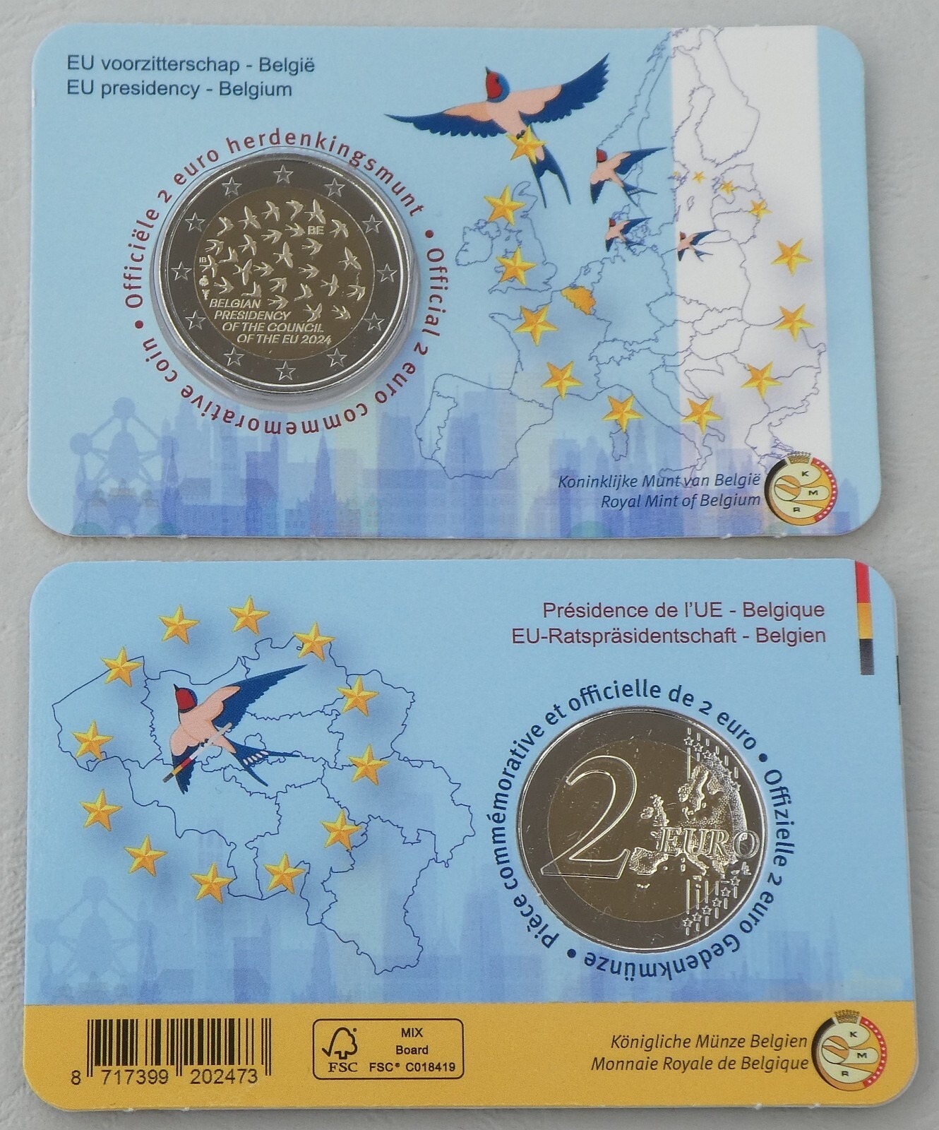 2 Euro Monnaie commémorative Belgique 2024 Présidence du Conseil flamand UNC
