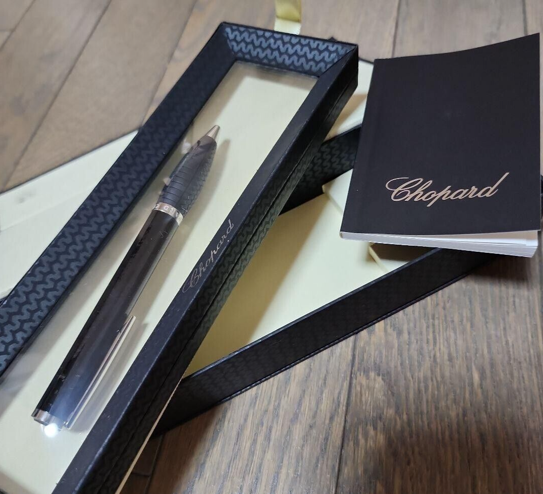 Chopard Mille Miglia Black/Silver Twisted Ballpoint Pen wz