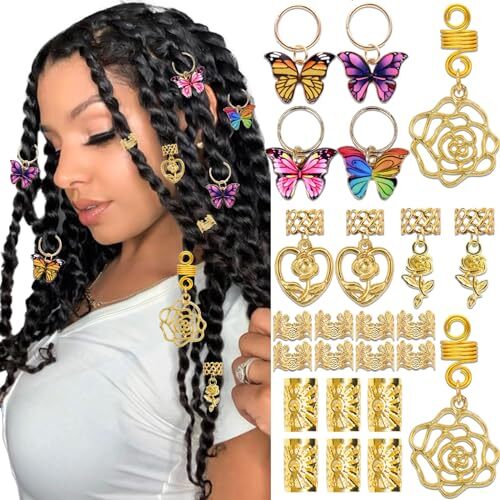 Jewellery Gold Beaded Hair Rings Hair Cuff Clips 2025