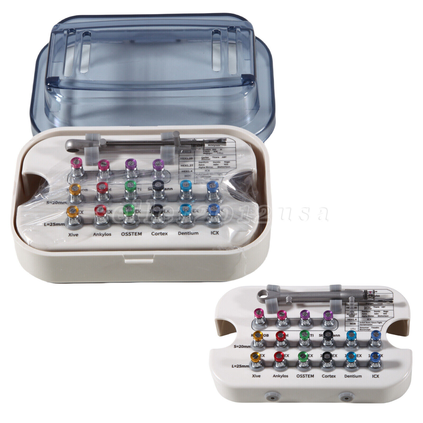 Dental Universal Implant Prosthetic Kit Torque Wrench Screw Drivers Remover Box