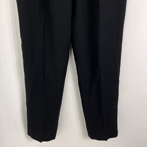 New Vintage JH Collectibles Dress Pants Women's Size 10 Tapered 100% Wool Black - Picture 3 of 11