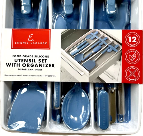 Emeril Lagasse 12 Pieces Set Cookware Utensils organizer Food grade Silicon New